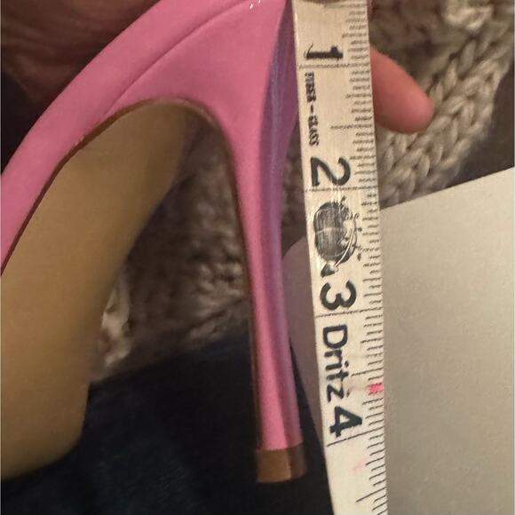 Steve Madden Priya Heels Sz 7 Pink Patent Barbiecore Open-Toe Slip-On Mules NWOB - Picture 7 of 7